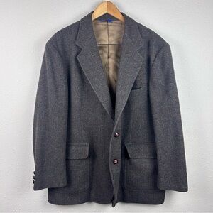 Pendleton 100% Pure Virgin Wool Academic Brown Plaid Classic Men's Blazer, 46